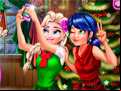 Juego Ladybug And Elsa Xmas Selfie