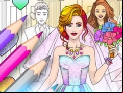 Juego Wedding Coloring Dress Up Game