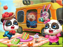 Juego Jigsaw Puzzle: Little Panda Picnic
