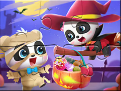 Juego Jigsaw Puzzle: Baby Panda Halloween